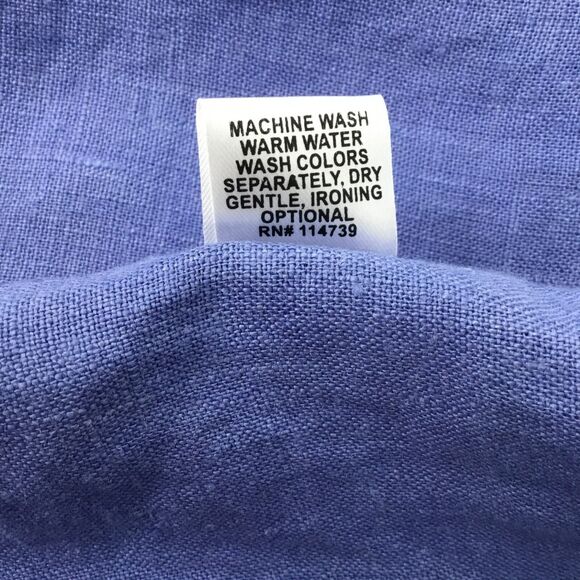 FLAX Lithuanian Linen Hoodie Jacket Wmn M Periwinkle Full Zip Lagenlook BOHO NWT - Picture 14 of 16